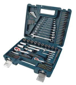 Kit d'outils de fixation complet de 134 pièces, ensemble de clés à douilles à <span class=keywords><strong>cliquet</strong></span> pour la réparation mécanique automobile et domestique - Product Image 1
