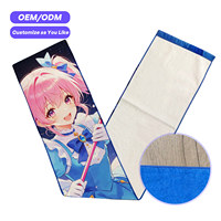 Serviette de Rallye 100% Coton Pur Imprimée Anime et Dessins Animés, Logo Personnalisé, Personnage Anime, pour Fan de Cheerleading, Sport et Fitness