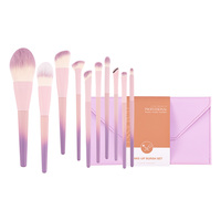 Pinceaux de maquillage de luxe Marque privée Pinceau de maquillage à revêtement mat Outils de kit cosmétique pour le visage Ombre à paupières Poudre Blush Highlight