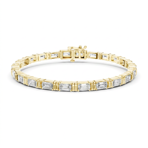 SATVIK RATNA NUEVO DISEÑO EMERALDA Corte de Diamante Cultivado en Laboratorio UNISEX Certificado IGI Oro 10K/14K Pulsera Moderna - Product Image 1