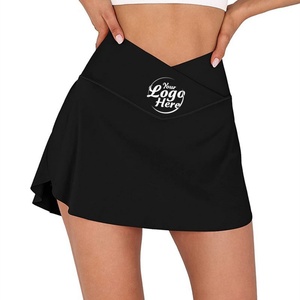 Falda deportiva de tenis y pickleball de cintura alta, ancha y activa, con bolsillo para teléfono, transpirable, antiestática y sostenible, al por mayor. - Product Image 2