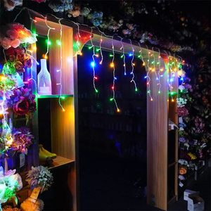 Cortina de luces LED con Estrellas parpadeantes para Navidad, Primavera, Festival - Product Image 6