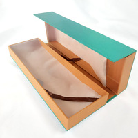 Boîte d'emballage de thé pliable à double couche avec logo personnalisable, en matériaux recyclés, fermeture magnétique pour portefeuille
