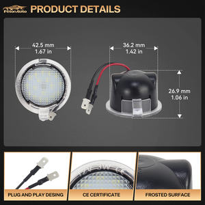 Nuevas luces LED blancas brillantes para espejo lateral para <span class=keywords><strong>Ford</strong></span> Fusion F150 Raptor Edge Explorer Taurus <span class=keywords><strong>Lincoln</strong></span> <span class=keywords><strong>Mark</strong></span> MKX, lámparas de espejo - Product Image 3