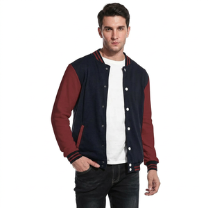 Chaqueta Bomber de Béisbol para Hombre, de Cuero de Cordero Auténtico, Suave, con Mangas Raglán, Estilo Urbano, Informal, Abrigo Cálido - Product Image 1
