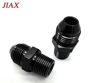 Adaptor Aluminium AN4/6/8/10/12 ke Ulir NPT untuk Pendingin Oli, Pompa Bahan Bakar, dan Pengukur Tekanan dengan Finishing Biru dan Hitam - Product Image 1