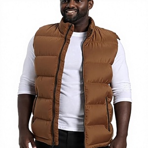 Gilet matelassé unisexe décontracté, écologique, coupe-vent, léger, chaud, sans manches, entièrement zippé, col montant, pour l'hiver - Product Image 3