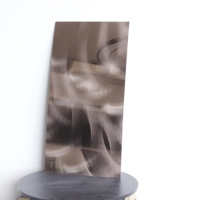 Feuille de métal en acier inoxydable de qualité supérieure 304 316, finition laser 3D, pour mur intérieur décoratif