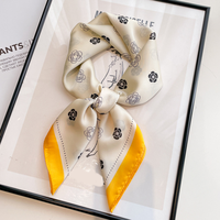 Винтажный атласный шелковый платок с цифровой печатью, свадебный платок, настраиваемый женский тюрбан-платок 50*50