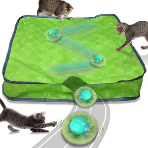 Jouet interactif pour chat Waaiio, balle mobile automatique dans une pochette, stimulation sonore, jeu de cache-cache, exercice pour chats d'intérieur - Product Image 1