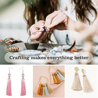 13CM Umweltfreundliche Luxus-DIY-Bastelartikel Chinesischer Knoten Dekorative Lesezeichen-Quaste Bunte 100% Polyester-Kordeln für Kleidung, Taschen, Schuhe