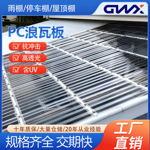 Pc Translucent Corrugated Roofing Sheets For Sunrooms And Carports Durable Industrial Design Guangdong Made - Product Image 5