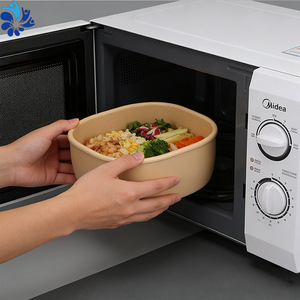 Silicone <b>Lunch</b> Box <b>Set</b> 200ml 300ml 600ml Round With Lids Microwave Safe Food Storage Travel Bento Container - Product Image 3