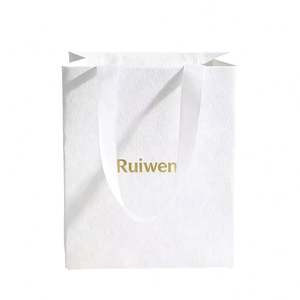 Mini sacs shopping avec poignées en ruban, sacs en papier personnalisés pour bijoux, emballage cadeau, usine de sacs en papier - Product Image 2