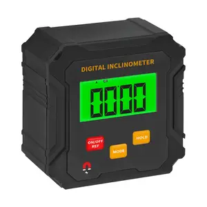 Inclinómetro digital con luz de fondo, caja de nivel digital con base de imanes, buscador de ángulo digital