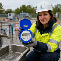 Compteur d'eau ultrasonique IP68 avec M-bus RS-485 Lorawan 4G NB-IOT, compteur de débit numérique pour la surveillance des villes intelligentes
