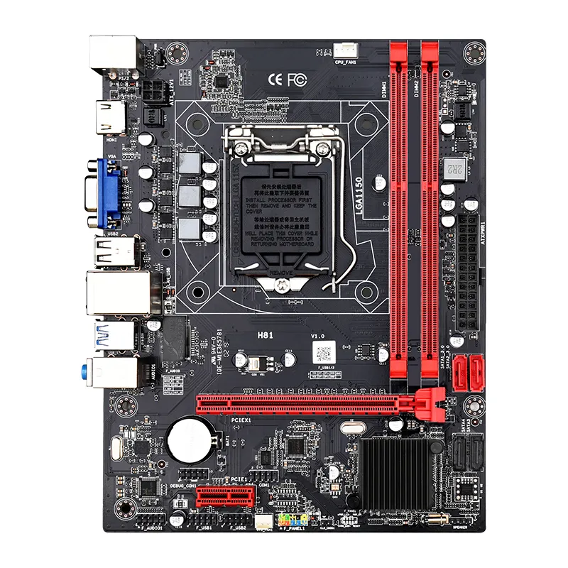 Placa-mãe h81, boa qualidade preço barato placa-mãe pcie 16x suporte 16gb lga1150 soquete h81 placa-mãe