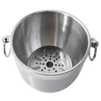 Refroidisseur à champagne professionnel portable à double paroi isolé en acier inoxydable 3L pour vin, bière, collations, fête