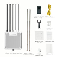 Punto de Acceso Inalámbrico Empresarial para Exteriores Meiweisi HW3000L, Alta Potencia, Doble Banda, Largo Alcance, Resistente al Agua, Wave2 4x4 MU-MIMO