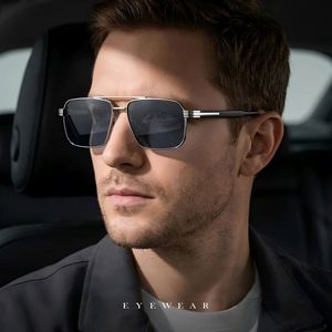 XINLIS15224 Gafas de Sol Unisex de Moda, Polarizadas, con Doble Puente, Montura Completa de Metal, Cuadradas, Deportivas, para Conducir al Aire Libre, Protección UV400 - Product Image 1