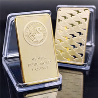 WD Free design logo laser personnalisé divers pays lingots d'or Union Soviétique URSS CCCP Dorure lingots métalliques