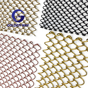 Kiến trúc vàng kim loại lưới màn hình thép không gỉ trang trí dây lưới cho tủ màn hình - Product Image 2