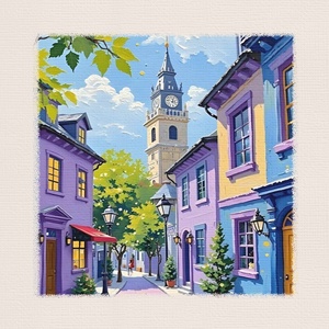 SONGWOO Kit de Peinture <span class=keywords><strong>sur</strong></span> <span class=keywords><strong>Toile</strong></span> Paysage Urbain pour Adultes, Décoration Murale DIY en Acrylique, Cadeau, <span class=keywords><strong>40x50</strong></span> CM - Product Image 2