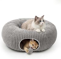 Coussin tunnel pour chien XL en velours 100% coton, confortable, doux, amovible et lavable en machine, vente en gros