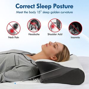Almohada Cervical Ortopédica de Espuma Viscoelástica, Transpirable, Ergonómica, Terapéutica, con Forma de Mariposa, para el Insomnio, en Oferta - Product Image 2