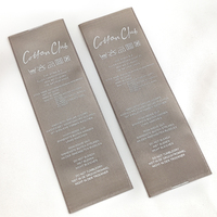 Étiquettes de vêtements personnalisées en acrylique tissé satiné découpées à chaud avec logo autocollant, étiquettes d'entretien en gros, tissu haute densité pour vêtements