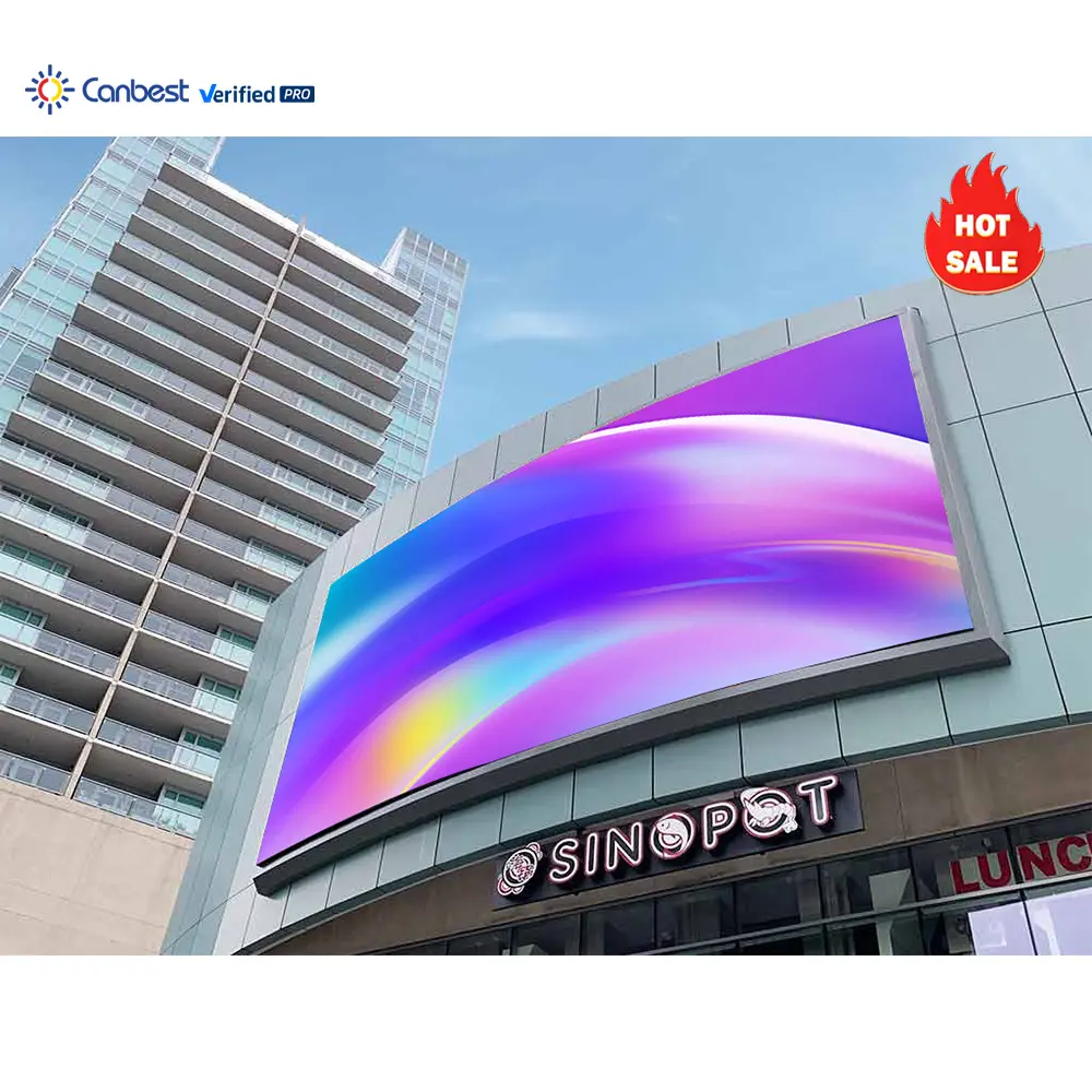 P5 P10 layar layar Led iklan Led raksasa luar ruangan Panel peraga Led kedap air 10 kaki X 12 kaki Harga dinding Video papan iklan Led