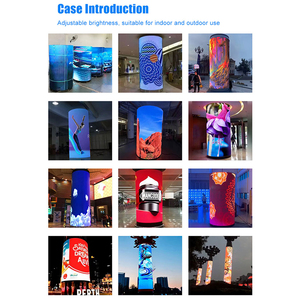 Trong nhà ngoài trời P2 P3 P4 P5 sáng tạo Màn hình LED hình mềm cột hình trụ video tường mô hình graffiti di chuyển hiển thị - Product Image 5