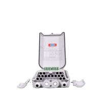 Caja de Distribución de Fibra Óptica Hongsheng de 8 Núcleos, Impermeable, de ABS, Divisor, Adaptador de Bandeja PLC Óptico FTTH para el Hogar, Pigtail, WiFi, 4G, 3G