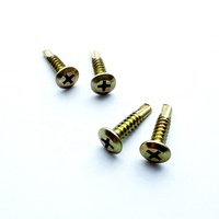 Vis autoperceuses en acier au carbone à tête Phillips, finition zinc jaune, pour ossature métallique