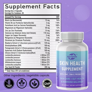 Suplemento para una Piel Clara de Marca Privada OEM con Zinc, DIM y Probióticos para Mujeres y Hombres, para una Piel Radiante y Saludable, y Apoyo Intestinal - Product Image 2