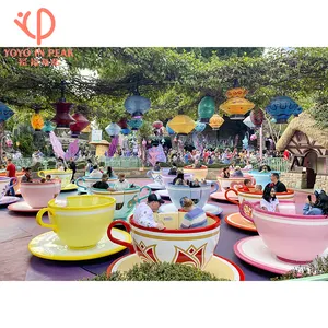 Atracciones Parque Temático Atracción Juegos para niños Taza de té rotativa Paseo Taza de café Paseos en el parque