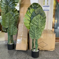 Plante artificielle Monstera de 100 cm à 160 cm avec pot, arbre bonsaï artificiel décoratif d'intérieur