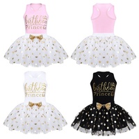 Ensemble de vêtements pour bébé fille tenue d'anniversaire princesse hauts sans manches avec jupe à pois de 12 mois à 6 ans