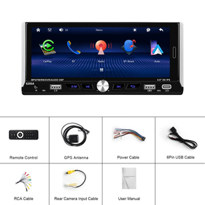 Radio de coche Android Podofo de un solo DIN, 6.9 pulgadas, 2+64G, Carplay/Android Auto, GPS/WIFI/FM/USB/BT/EQ/USB tipo C, del fabricante - Product Image 5