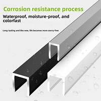 Moderne HongShun aluminiumlegering U-vormige groef glazen bevestigingsprofiel douchecabine randstrip matte afwerking op maat gemaakt