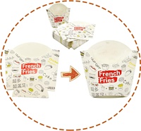 Plateaux alimentaires en papier kraft jetables personnalisés Aston Papier imprimé Cône de frites Boîte de poulet frit