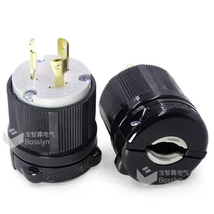 UL Listed NEMA L6-20 Plug 20A 250V 2P 3W Industrial Grade Grounding for Generator Power Cable