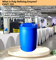 Fermentation liquide immergée, enzyme composée à haute efficacité, prétraitement de la pulpe, processus de raffinage, qualité industrielle CHUT-55 Marron