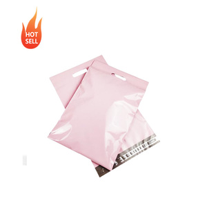 OEM Biodegradable Poly Mail Bag Plastic Mailer Bag Mailing Plastic Bag Custom Shipping Mailer For Clothing With Handle