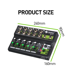 Amplificateur domestique Debra Audio MC10 10 canaux, mélangeur audio mono/stéréo, enregistrement multi-interface, extension de batterie de <span class=keywords><strong>jazz</strong></span> - Product Image 5