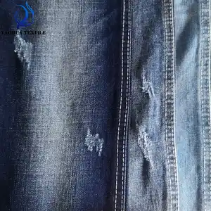 2501 Cross slub 11oz cotton polyester spandex denim fabric high quality for jeans