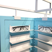 Dernier présentoir de lunettes de soleil, présentoir de lunettes de vue avec logo personnalisé, présentoir de lunettes de vue en MDF avec serrure
