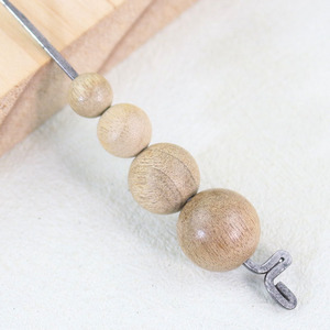 Cuentas de madera redondas de 6-12 mm para la fabricación de joyas y accesorios de bricolaje - Product Image 2