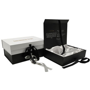 Caja de Regalo de Cartón Rígido Negro de Lujo <span class=keywords><strong>para</strong></span> Paquetes de <span class=keywords><strong>Cabello</strong></span> con Cinta, Cajas de Regalo <span class=keywords><strong>para</strong></span> <span class=keywords><strong>Cabello</strong></span> Humano Virgen <span class=keywords><strong>para</strong></span> Pequeñas Empresas - Product Image 3