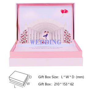 WINPSHENG-cajas de música 3d con diseño personalizado, caja de regalo de lujo con música pop-up, Escena de boda, invitación - Product Image 4